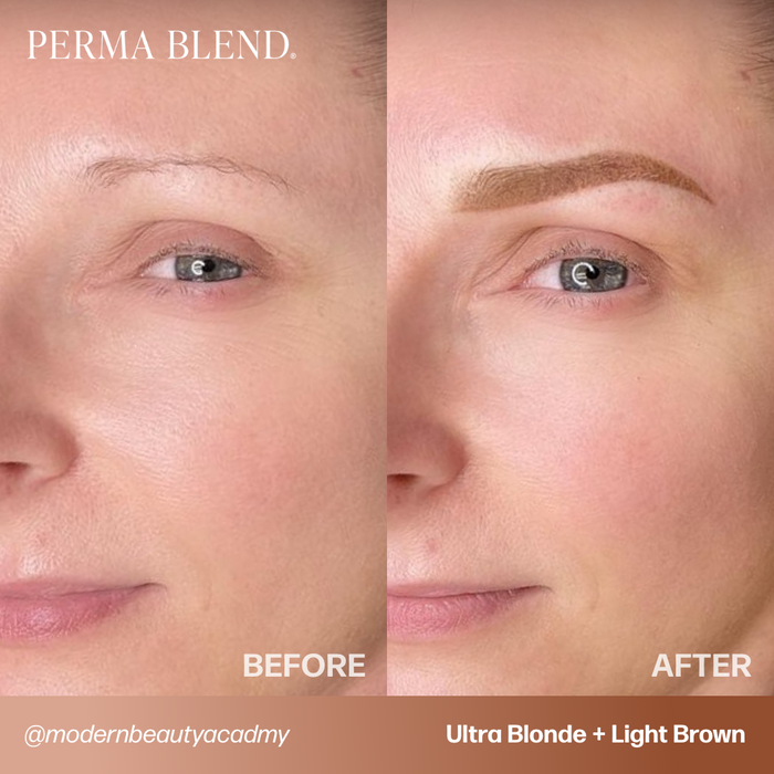 Permablend Light Brown Permanent Makeup Pigment, Artist-Grade PMU Ink For Brows - SD Cosmetics Care
