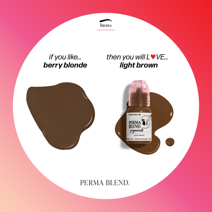 Permablend Light Brown Permanent Makeup Pigment, Artist-Grade PMU Ink For Brows - SD Cosmetics Care