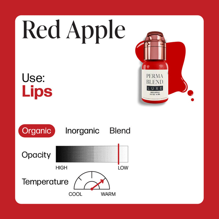 PERMABLEND LUXE Red Apple 15ml | Permanent Makeup Pigment | PMU Lip Pigment - SD Cosmetics Care