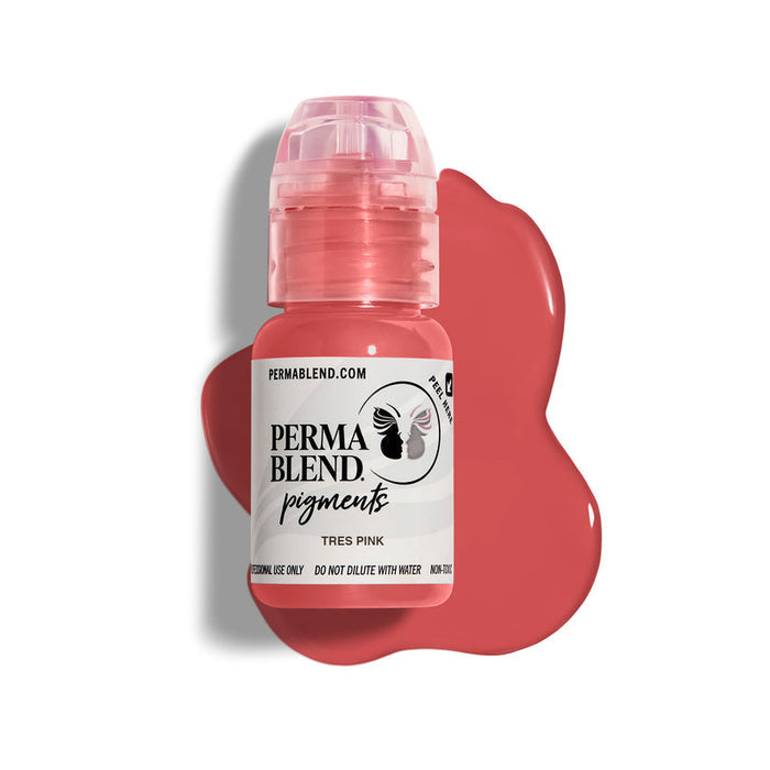 Permablend Tres Pink 15ml - High Pigment Earthy Pink Lip Color, Vegan & Cruelty-Free - SD Cosmetics Care
