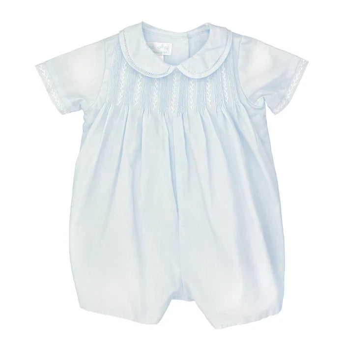 Petit Ami Tucks/Feather Stitch Romper