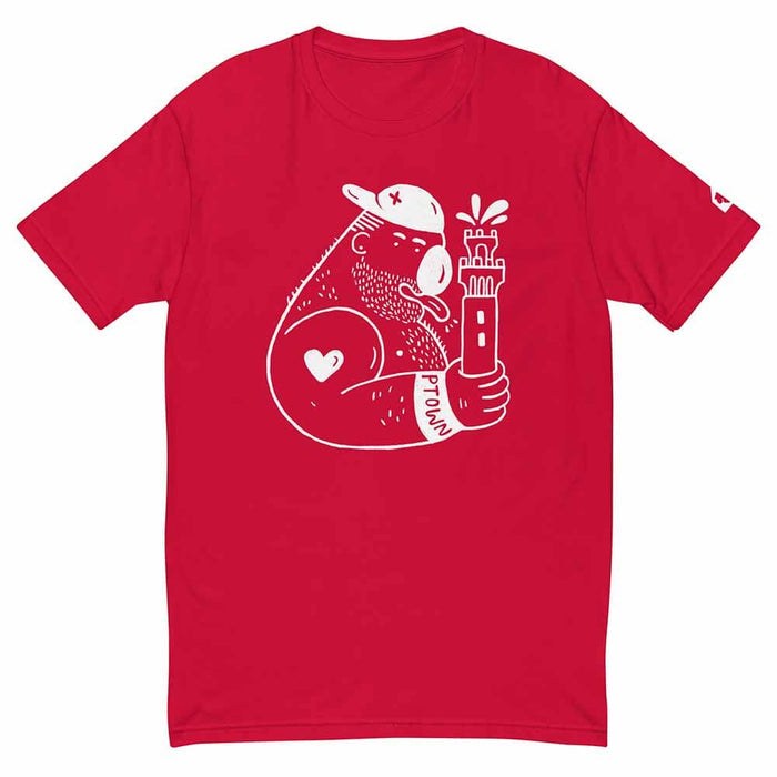 Carlos Rodriguez Pilgrim Monument Ptown Bear T-Shirt red