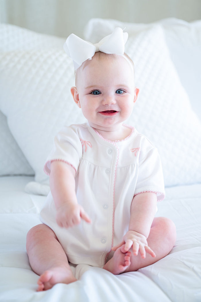 Pink Bows Layette Set