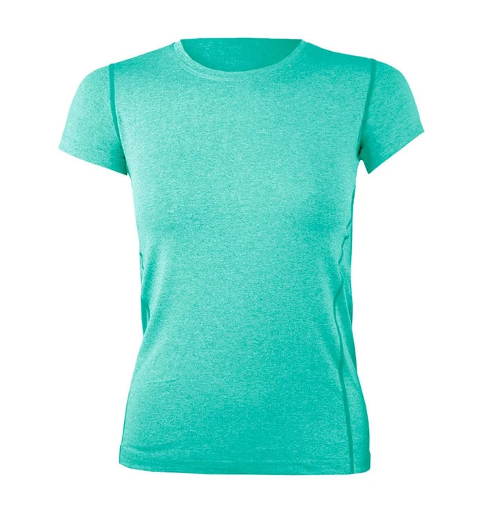 Polera Dry Fit Manga Corta Panel Malla Espalda Cape Mujer