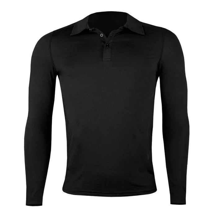 Polera Dry Fit Manga Larga Con Cuello Pale Hombre