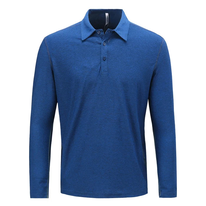 Polera Dry Fit Manga Larga Con Cuello Pale Hombre