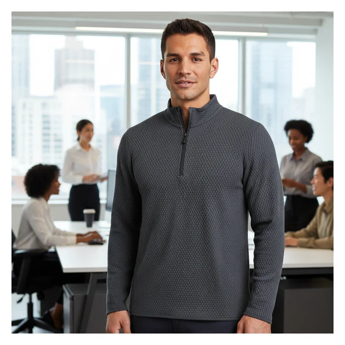 Polera Micropolar Panal Segunda Capa con Cierre Culpeo Hombre