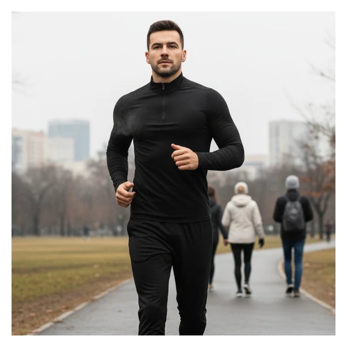 Polera Micropolar Primera Capa con Cierre Chilla Hombre