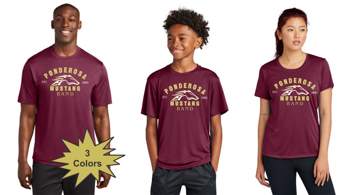Pondo BAND Wicking Short Sleeve Tee - Youth, Ladies, Unisex
