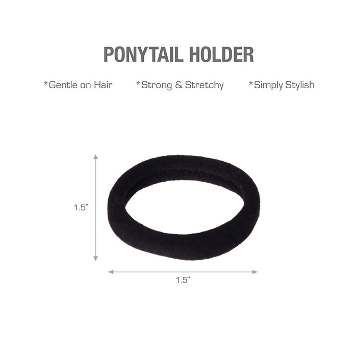 Black mini ponytail holders by RED BEAUTY by KISS, gentle on hair and strong stretchy design