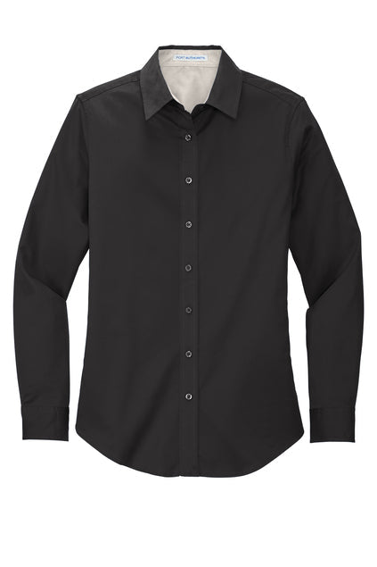 PORT AUTHORITY - WOMENS BLACK  LONG SLEEVE SHIRT