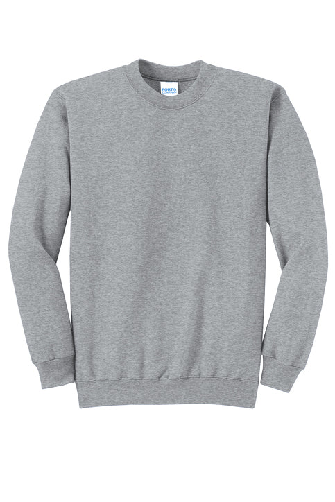 PORT & CO - ATHLETIC HEATHER - CORE FLEED CREW SWEATSHIRT