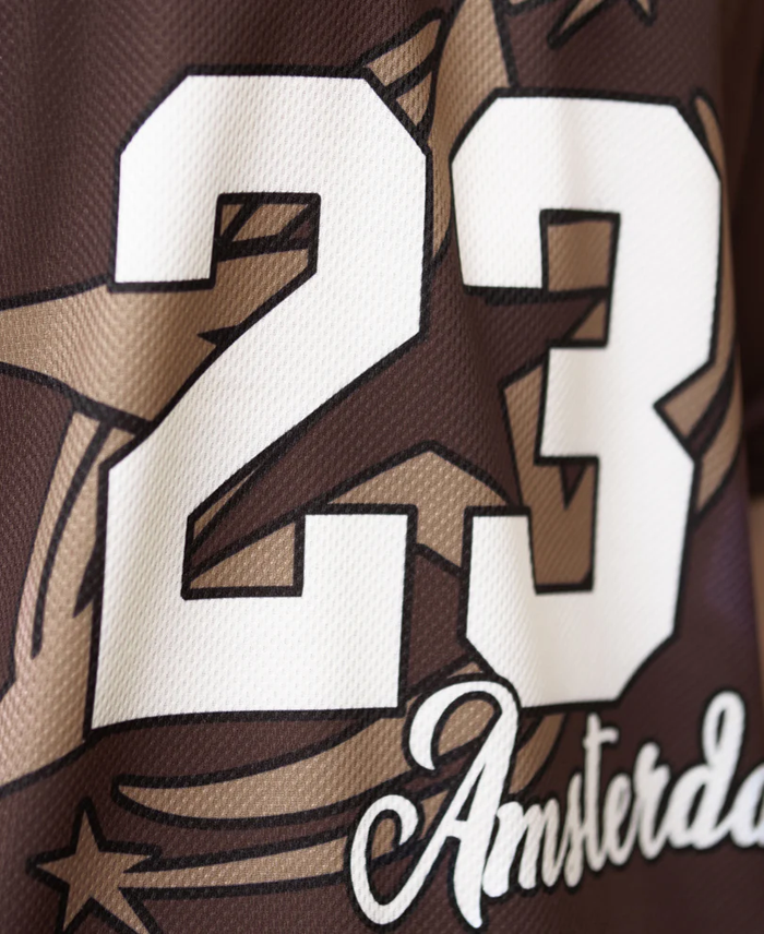 Powerlook Brown Jersey Printed T-Shirt
