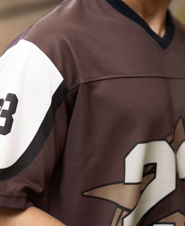 Powerlook Brown Jersey Printed T-Shirt