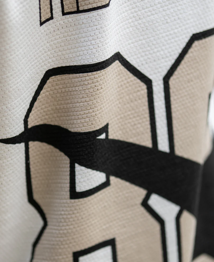 Powerlook White Printed Oversized T-Shirt