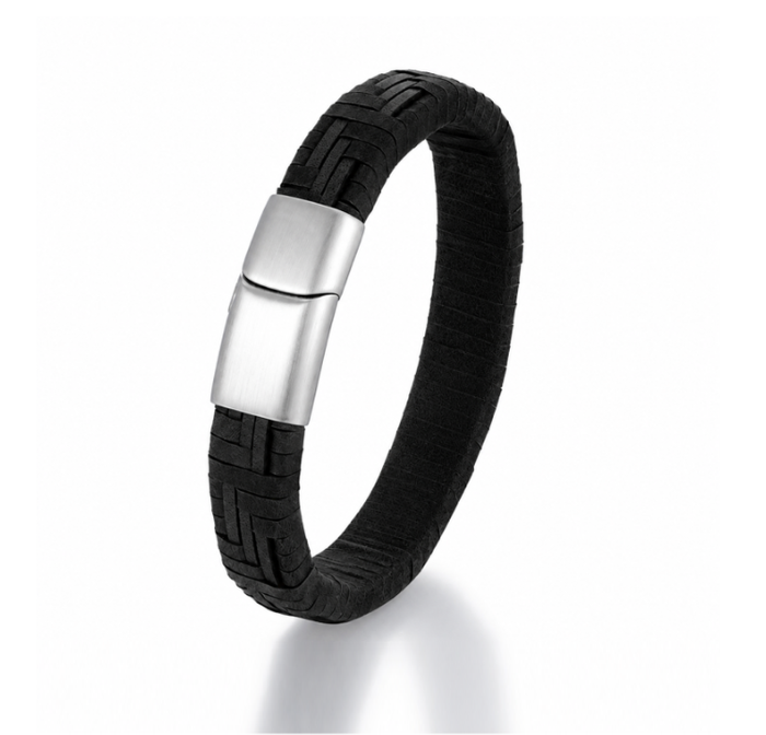 Premium Braided Genuine leather Bracelet with Stainless Steel Clasp