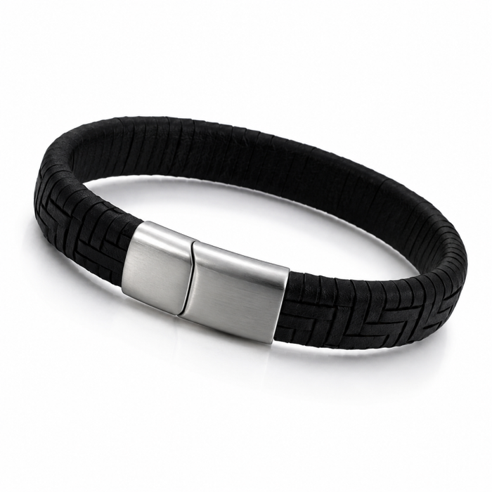 Premium Braided Genuine leather Bracelet with Stainless Steel Clasp