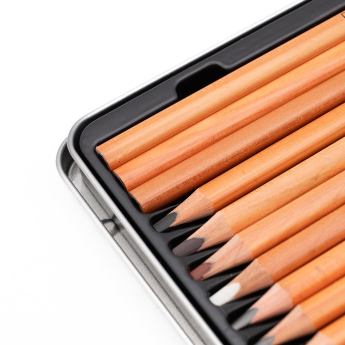 Prism Studio - Drawing Pencils - 12pc. Includes: Graphite Pencils (8b, 6b, 4b, 2b, hb). At Embellish Away in Bowmanville Ontario Canada.
