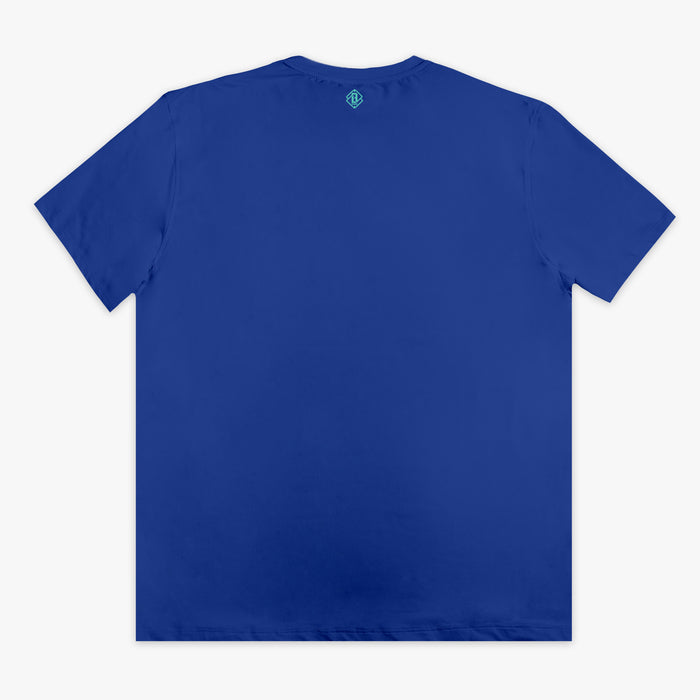 Blue t-shirt on a white background