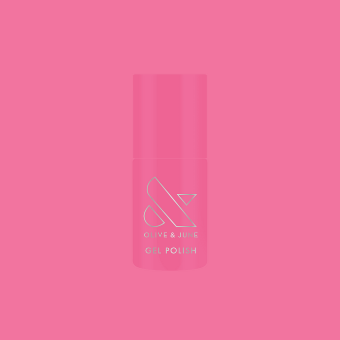 Prom - Gel bottle shown in bold magenta pink for a vibrant, long-lasting at-home gel manicure by Olive and June