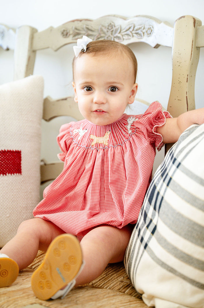 Puppy Dogs Smocked Birdie Bubble