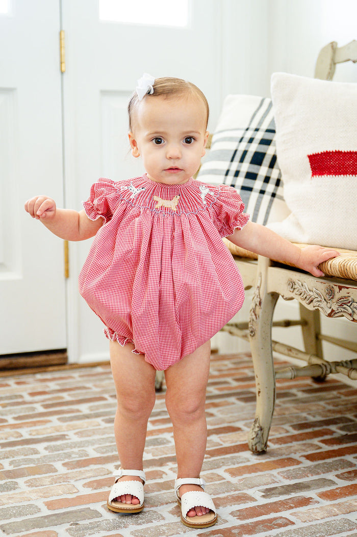 Puppy Dogs Smocked Birdie Bubble