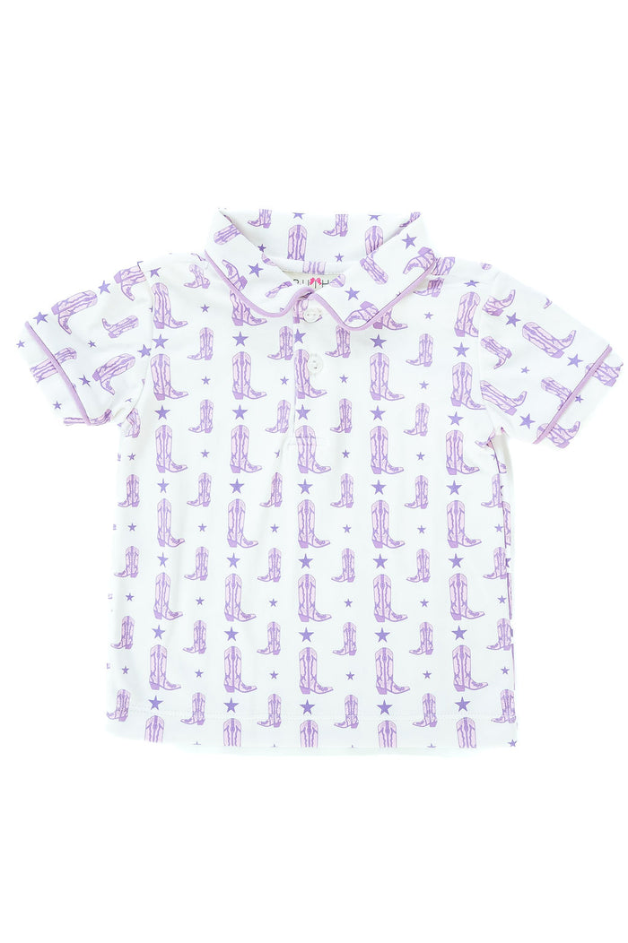 Polo for boys: Purple Boots Pima Outfits for Boys