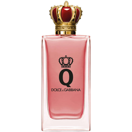 Dolce&Gabbana Q Eau de Parfum Intense 100ml bottle with white packaging, showcasing the luxury fragrance design.