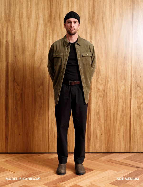 Quilted Cord Jacket - Army