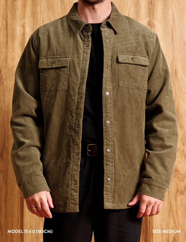 Quilted Cord Jacket - Army