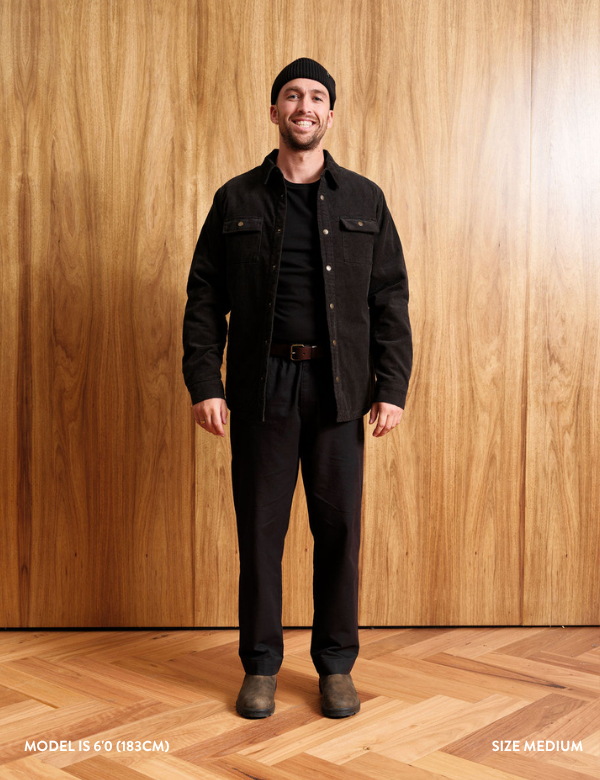 Quilted Cord Jacket - Graphite