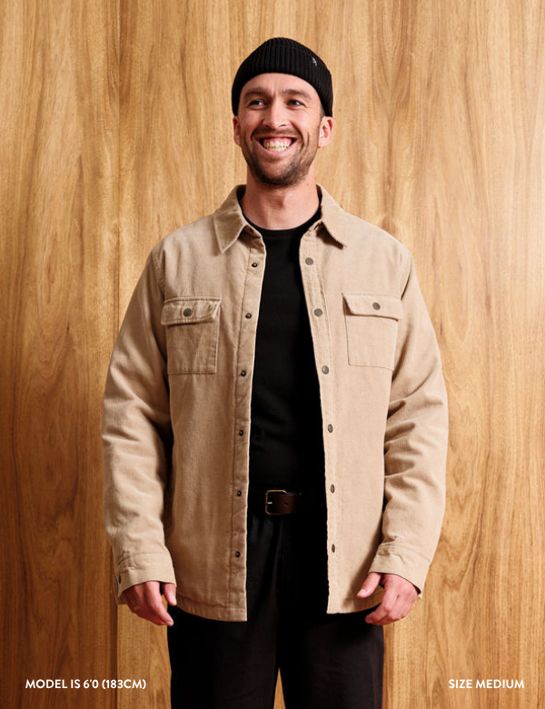 Quilted Cord Jacket - Stone