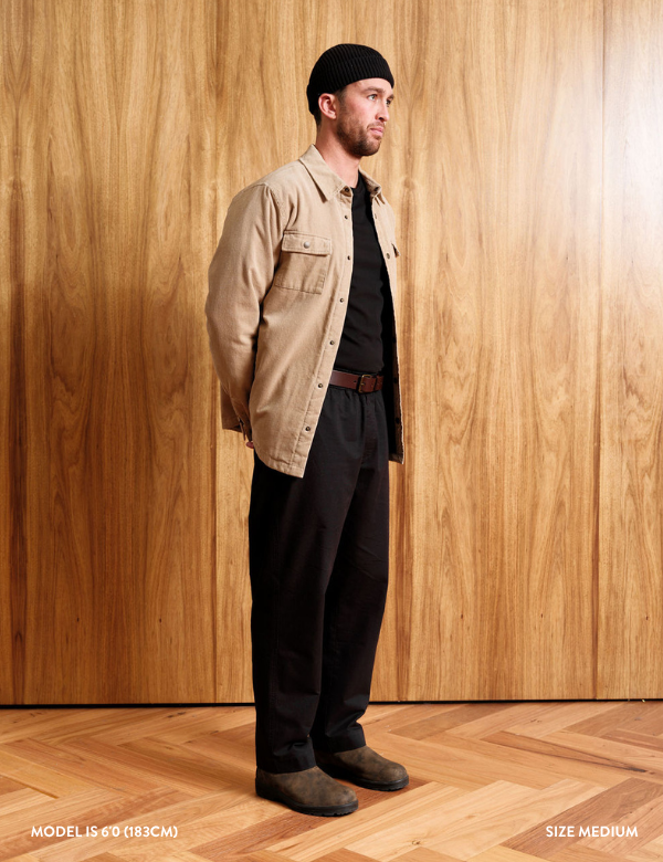 Quilted Cord Jacket - Stone