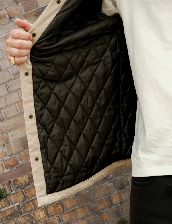 Quilted Cord Jacket - Stone