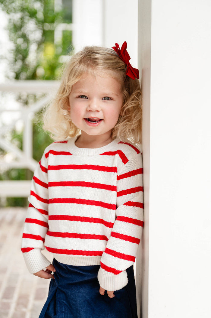 Red and White Stripes Unisex Sweater