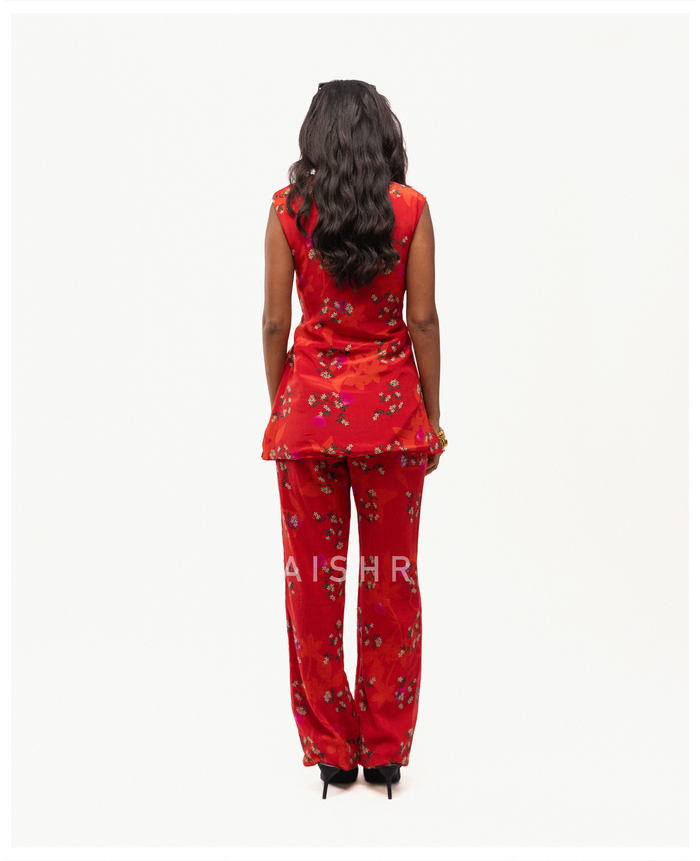 Red Jasmine Co-ord Set