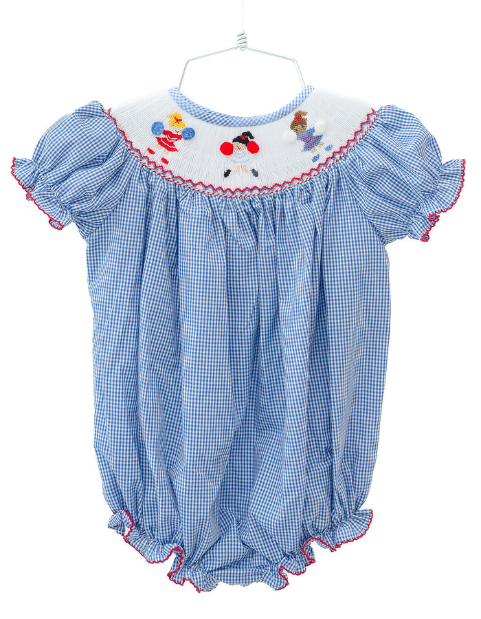 Bubble: Red, White, and Blue Smocked Cheerleader Outfits