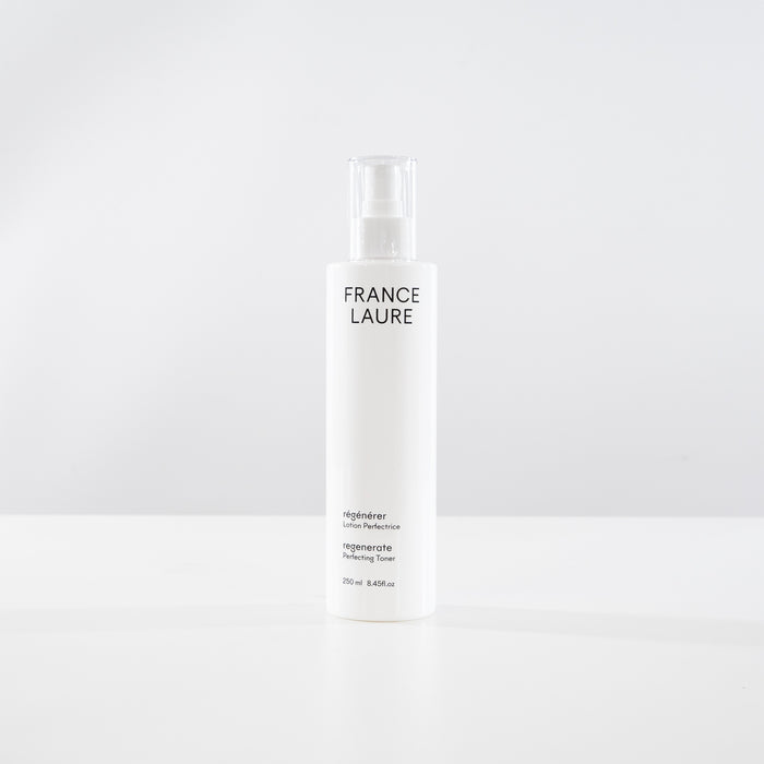 France Laure Regenerate Perfecting Toner in white bottle with spray pump, 250ml for all skin types