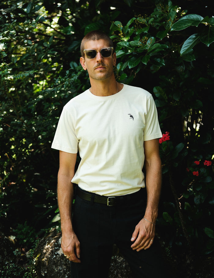 Reginald Print Tee - Authentic Logo Natural