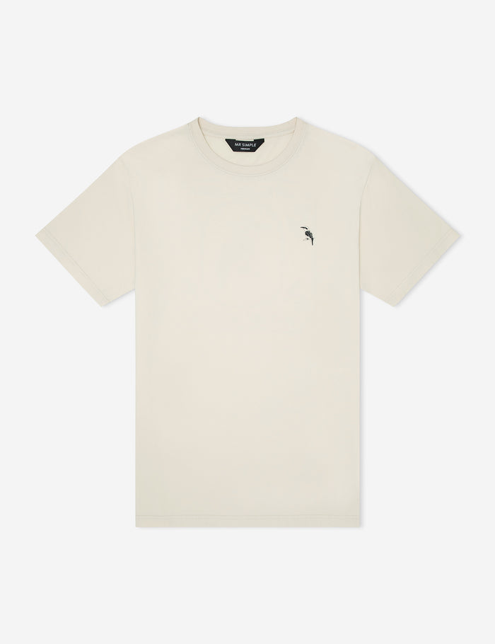 Reginald Print Tee - Authentic Logo Natural