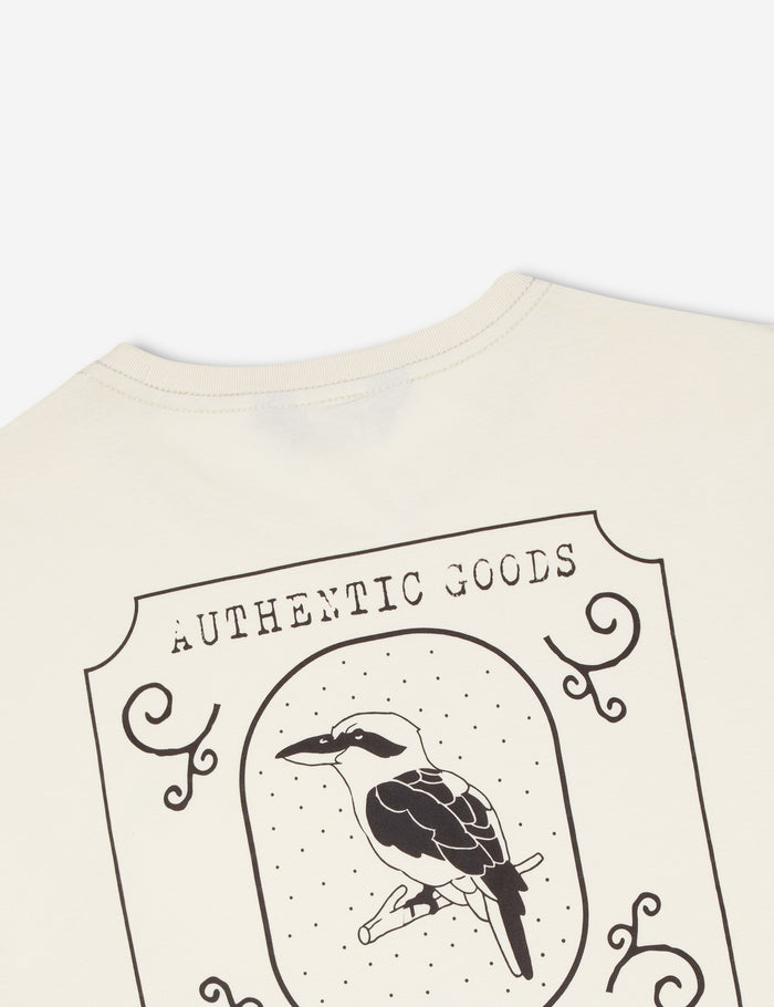 Reginald Print Tee - Authentic Logo Natural