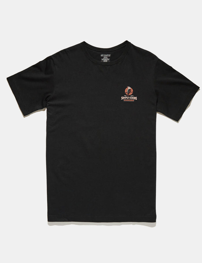 Reginald Print Tee - Kookaburra Tee Black