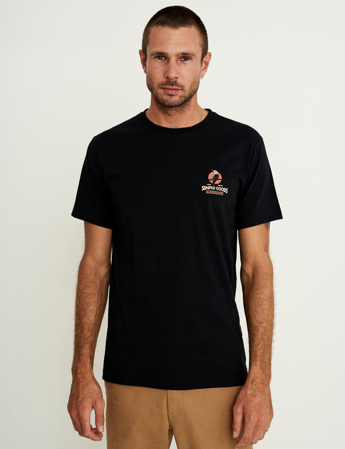 Reginald Print Tee - Kookaburra Tee Black