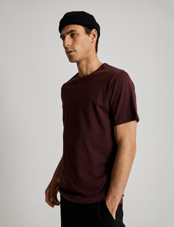 Reginald Tee - Burgundy Marle