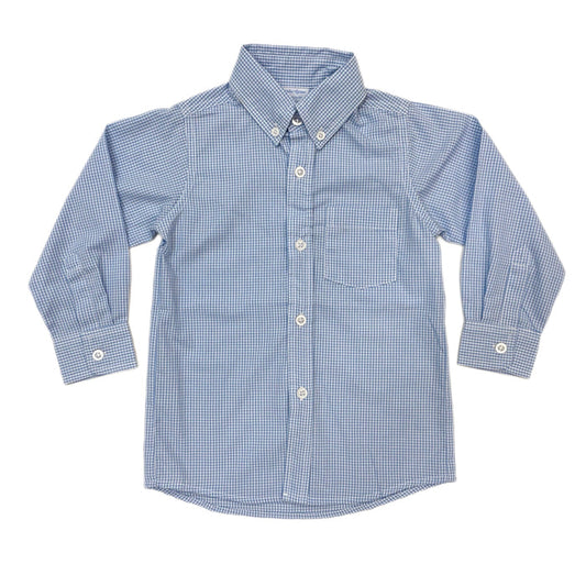 Remember Nguyen Button Down Lt Blue Gingham Shirt