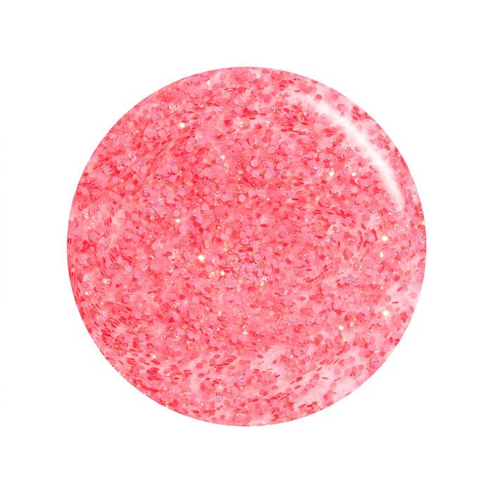 Rose Burst pink glitter nail art liner polish color swatch
