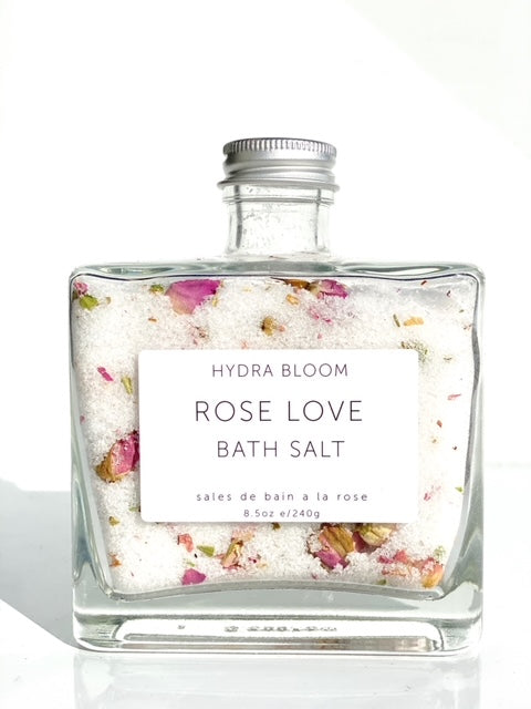 Rose Love Organic Bath Salts -  8.5oz | Hydra Bloom