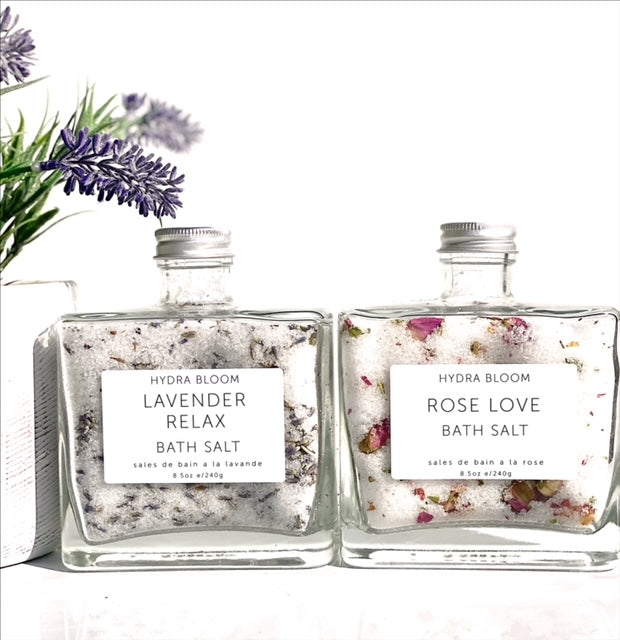Rose Love Organic Bath Salts -  8.5oz | Hydra Bloom