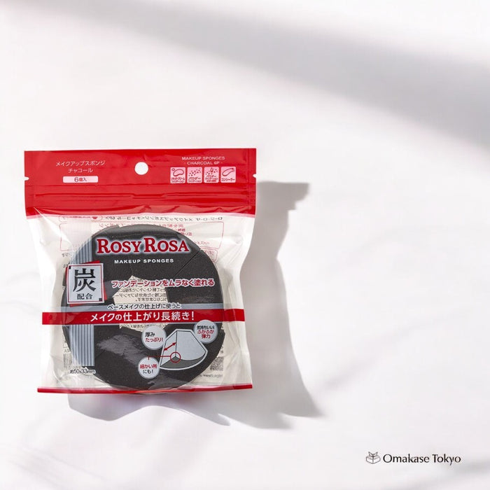 ROSY ROSA Makeup Sponge Charcoal 6P