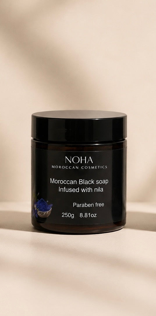 sabounia Nilla| de argan|Moroccan black soap| infused with nilla&Argan